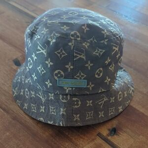 LV Monogram Bucket Hat in Brown and Tan Canvas...Not Authentic